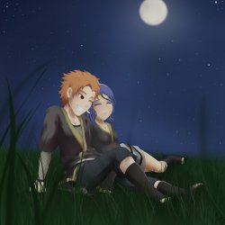 Яхико и Конан под луной